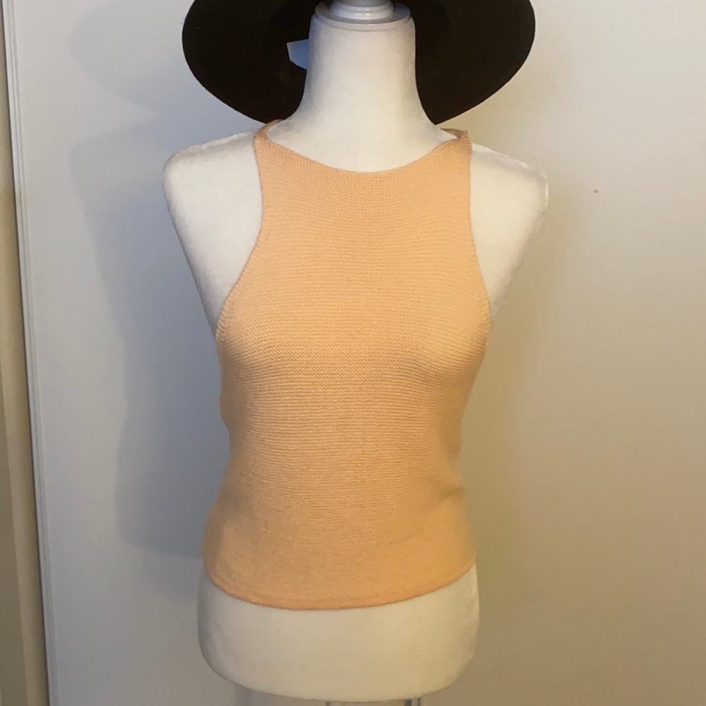 Coco & Jameson knit halter crop top